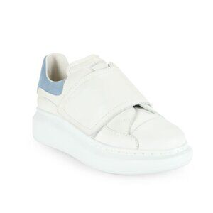 NWT Alexander McQueen Kids Molly Sneakers White Leather Touch Top Chunky Sole